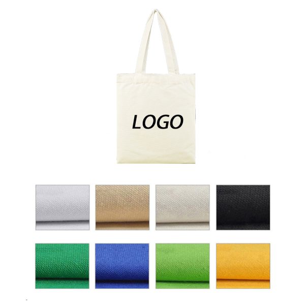 natural cotton canvas grocery tote bag