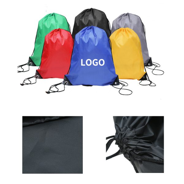 210D polyester drawstring sports bag