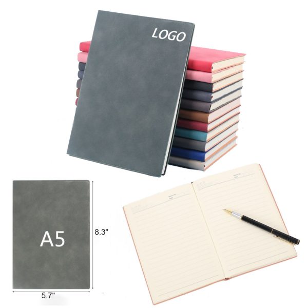 custom A5 PU leather notebook