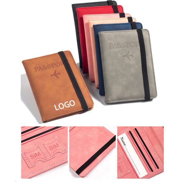 PU leather passport holder