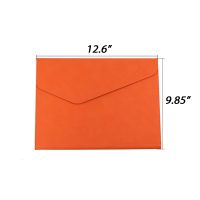 PU leather A4 file envelope document bag