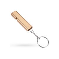 Aluminum High Decibel Whistle Keychain