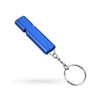 Aluminum High Decibel Whistle Keychain