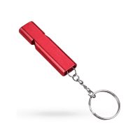 Aluminum High Decibel Whistle Keychain