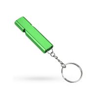 Aluminum High Decibel Whistle Keychain