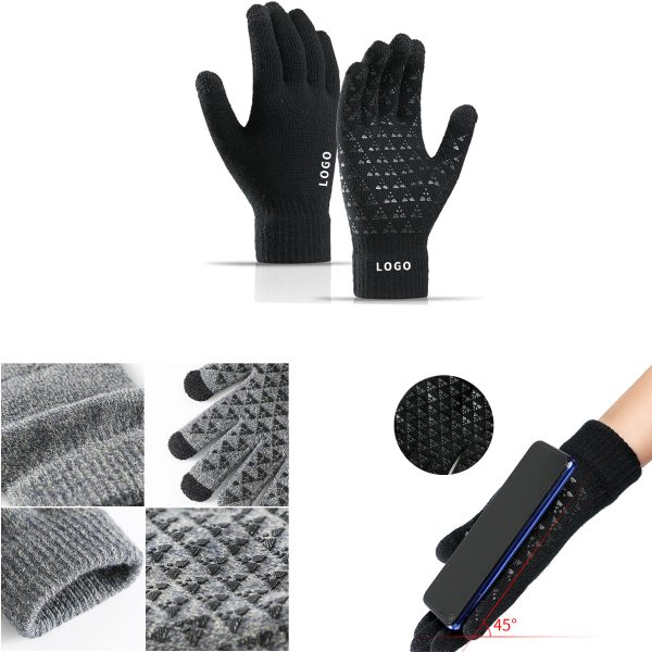 non-slip knitted warm gloves