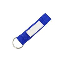 embossed woven luggage keychain tag