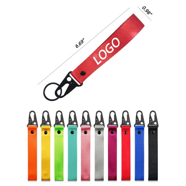 polyester pocket keychain lanyard