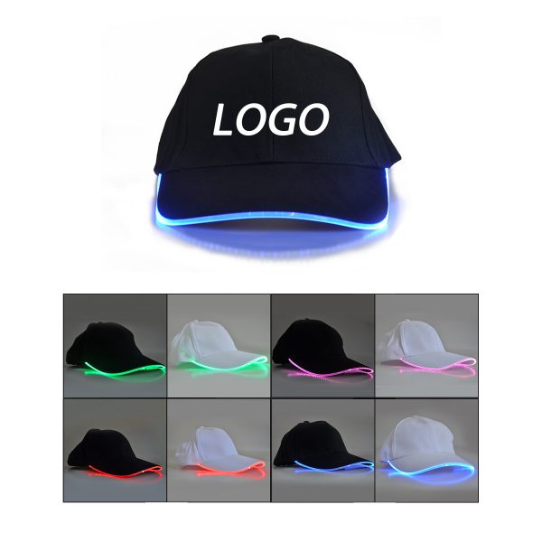 glowing baseball cap with LED lights