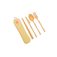 straw rotatable box cutlery set