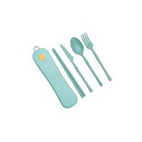 straw rotatable box cutlery set