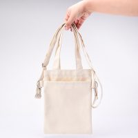 multi-compartment tote canvas bag