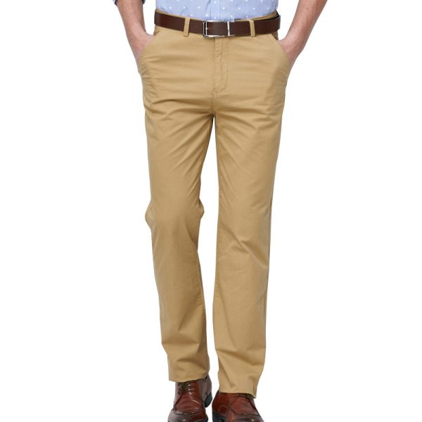 stretch canvas men's field khaki straight leg pant