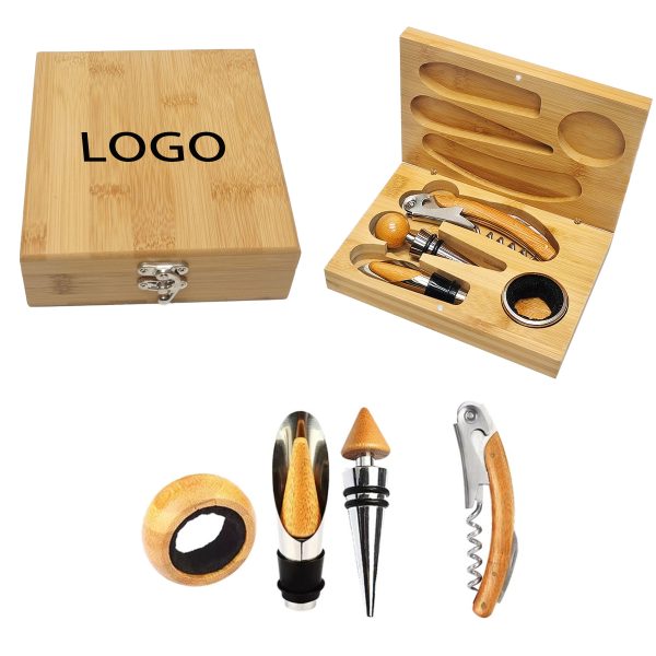 Bamboo Wine Opener Kit