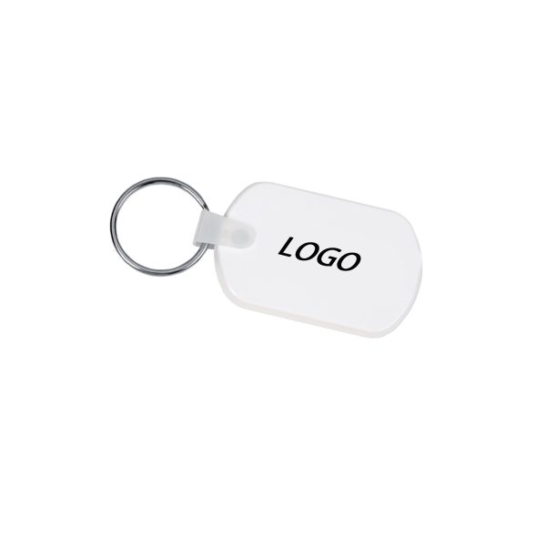 rectangular soft promo keychain