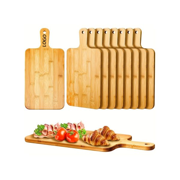 Bamboo cutting board with handle