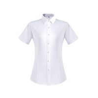 women's short sleeve button down shirt