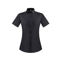 women's short sleeve button down shirt