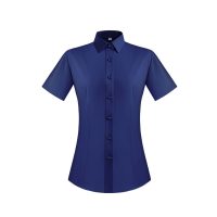 women's short sleeve button down shirt