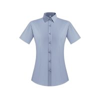 women's short sleeve button down shirt