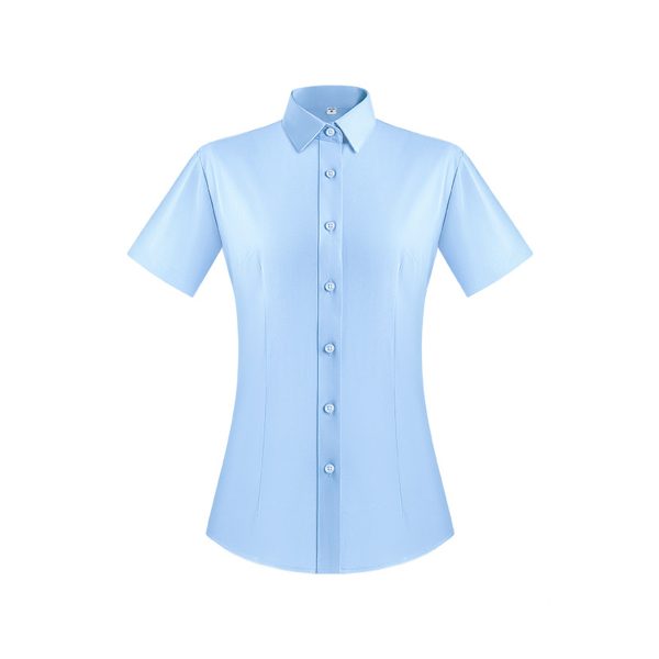 women's short sleeve button down shirt